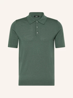 Obrázek produktu Reiss Úpletová Polokošile Manor Z Merino Vlny tmavě zelená