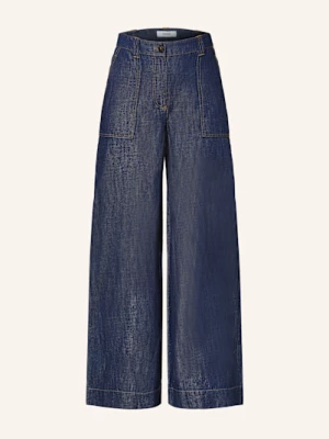 Obrázek produktu Reiss Wide Leg Džíny Ashby Se Lnem 45 indigo