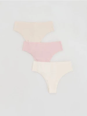 Obrázek produktu Reserved - 3 balení bezešvých hipster kalhotek - tělová