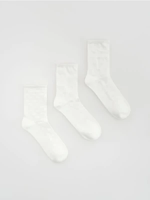 Obrázek produktu Reserved - 3pack ponožky se srdíčky - krémová