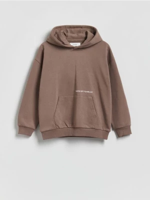 Obrázek produktu Reserved - Bavlněná oversize mikina - hnědá