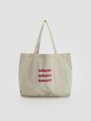 Obrázek produktu Reserved - Bavlněná taška shopper - světle šedá