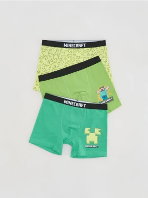 Obrázek produktu Reserved - Bavlněné boxerky Minecraft 3 pack - tyrkysová