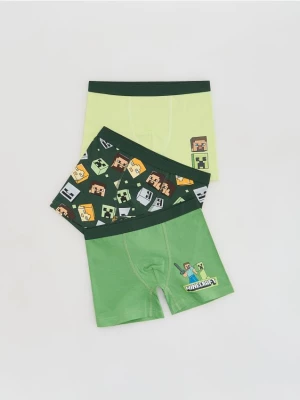 Obrázek produktu Reserved - Bavlněné boxerky Minecraft 3 pack - zelená