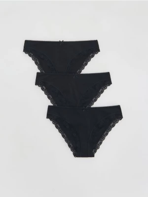 Obrázek produktu Reserved - Bavlněné kalhotky bikiny 3 pack - černý