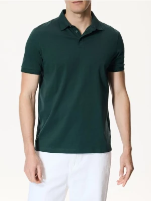 Obrázek produktu Reserved - Bavlněné polo regular fit - tmavě zelená
