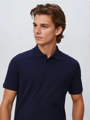 Obrázek produktu Reserved - Bavlněné polo regular fit - tmavomodrá