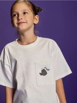 Obrázek produktu Reserved - Bavlněné tričko Pusheen - krémová