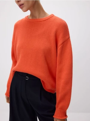 Obrázek produktu Reserved - Bavlněný svetr oversized - mandarinková