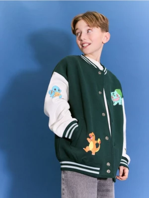 Obrázek produktu Reserved - Bomber mikina Pokémon - tmavě zelená