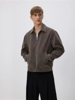Obrázek produktu Reserved - Bunda bomber z imitace semiše - tmavě šedá