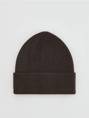 Obrázek produktu Reserved - Čepice beanie z viskózové směsi - tmavě hnědá