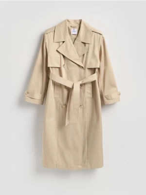 Obrázek produktu Reserved - Dvouřadý trenčkot oversized - béžová