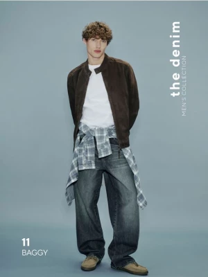 Obrázek produktu Reserved - Džíny baggy se sepraným efektem - indigo jeans