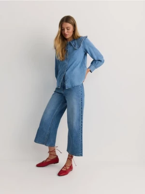 Obrázek produktu Reserved - Džíny high waist s širokými nohavicemi - modrá