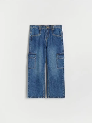 Obrázek produktu Reserved - Džíny wide leg cargo - modrá