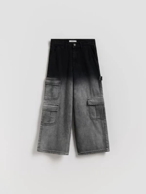 Obrázek produktu Reserved - Džíny wide leg s efektem ombre - černý