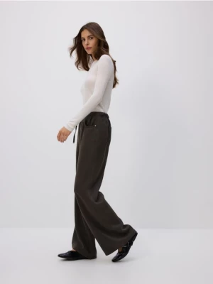 Obrázek produktu Reserved - Džíny wide leg z lyocellu - dark grey jeans