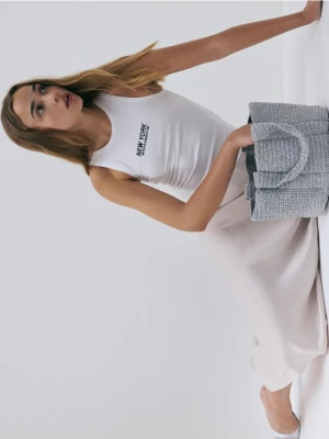Obrázek produktu Reserved - Háčkovaná kabelka shopper - stříbrná