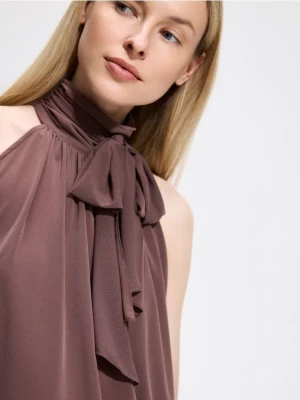 Obrázek produktu Reserved - Halter top se šálou - kávová
