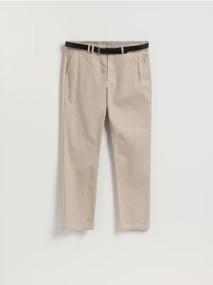 Obrázek produktu Reserved - Kalhoty chino slim s páskem - béžová