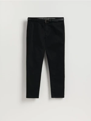 Obrázek produktu Reserved - Kalhoty chino slim s páskem - černý