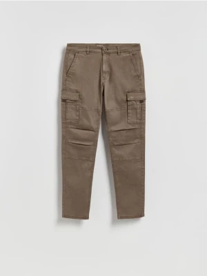 Obrázek produktu Reserved - Kalhoty slim fit cargo - pudrově hnědá