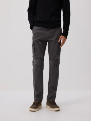 Obrázek produktu Reserved - Kalhoty slim fit cargo - tmavě šedá