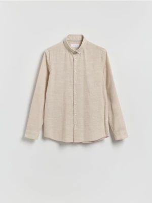 Obrázek produktu Reserved - Košile slim fit s vysokým podílem bavlny - béžová