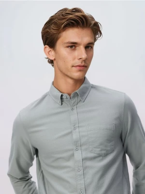 Obrázek produktu Reserved - Košile slim fit s vysokým podílem bavlny - bledá zelená