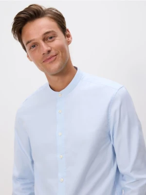 Obrázek produktu Reserved - Košile slim fit s vysokým podílem bavlny - bleděmodrá