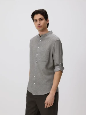 Obrázek produktu Reserved - Košile slim fit s vysokým podílem bavlny - tmavě šedá