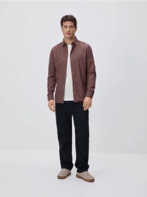 Obrázek produktu Reserved - Košile slim fit z egyptské bavlny - hnědá