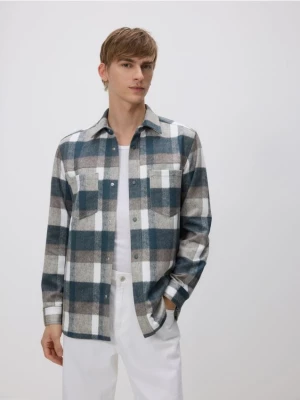 Obrázek produktu Reserved - Košile z imitace semiše regular fit - tmavě šedá