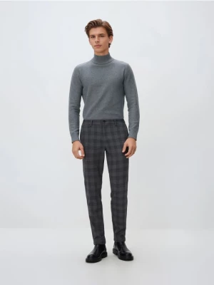 Obrázek produktu Reserved - Kostkované kalhoty slim fit - tmavě šedá