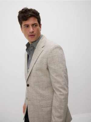 Obrázek produktu Reserved - Kostkovaný blejzr slim fit - béžová