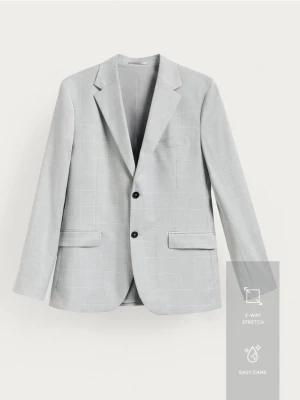 Obrázek produktu Reserved - Kostkovaný blejzr slim fit - světle šedá
