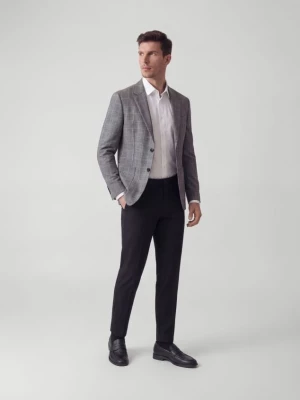 Obrázek produktu Reserved - Kostkovaný blejzr slim fit - tmavě šedá