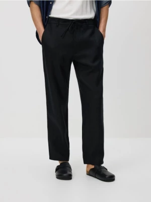 Obrázek produktu Reserved - Lněné chino kalhoty straight - černý