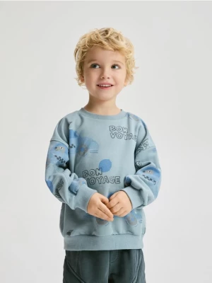 Obrázek produktu Reserved - Mikina oversized s potiskem - modrá