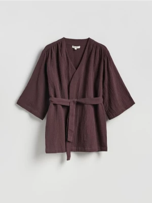 Obrázek produktu Reserved - Mušelínové kimono - tmavě hnědá