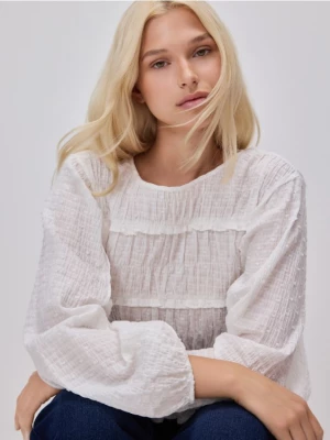 Obrázek produktu Reserved - Nabíraná halenka - krémová