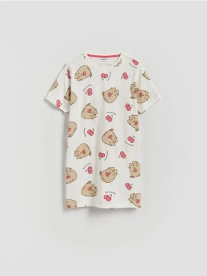 Obrázek produktu Reserved - Noční košilka s potiskem Pusheen - krémová