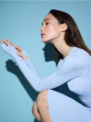 Obrázek produktu Reserved - Obálková halenka s modalem - bleděmodrá