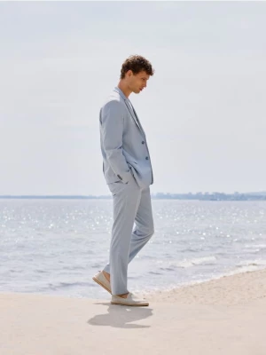 Obrázek produktu Reserved - Oblekové kalhoty slim fit - bleděmodrá