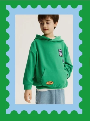 Obrázek produktu Reserved - Oversize mikina s kapucí - zelená
