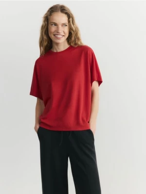 Obrázek produktu Reserved - Oversize tričko s modalem - červená
