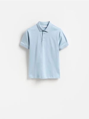 Obrázek produktu Reserved - Pima bavlněné polo slim - bleděmodrá