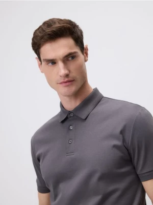Obrázek produktu Reserved - Pima bavlněné polo slim - tmavě šedá