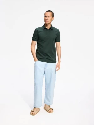 Obrázek produktu Reserved - Pima bavlněné polo slim - tmavě zelená